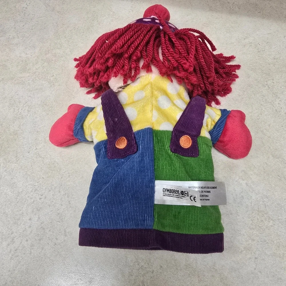 Vintage Gymboree Play & Music Clown Hand Puppet Corduroy Plush 2004 Colorful 15